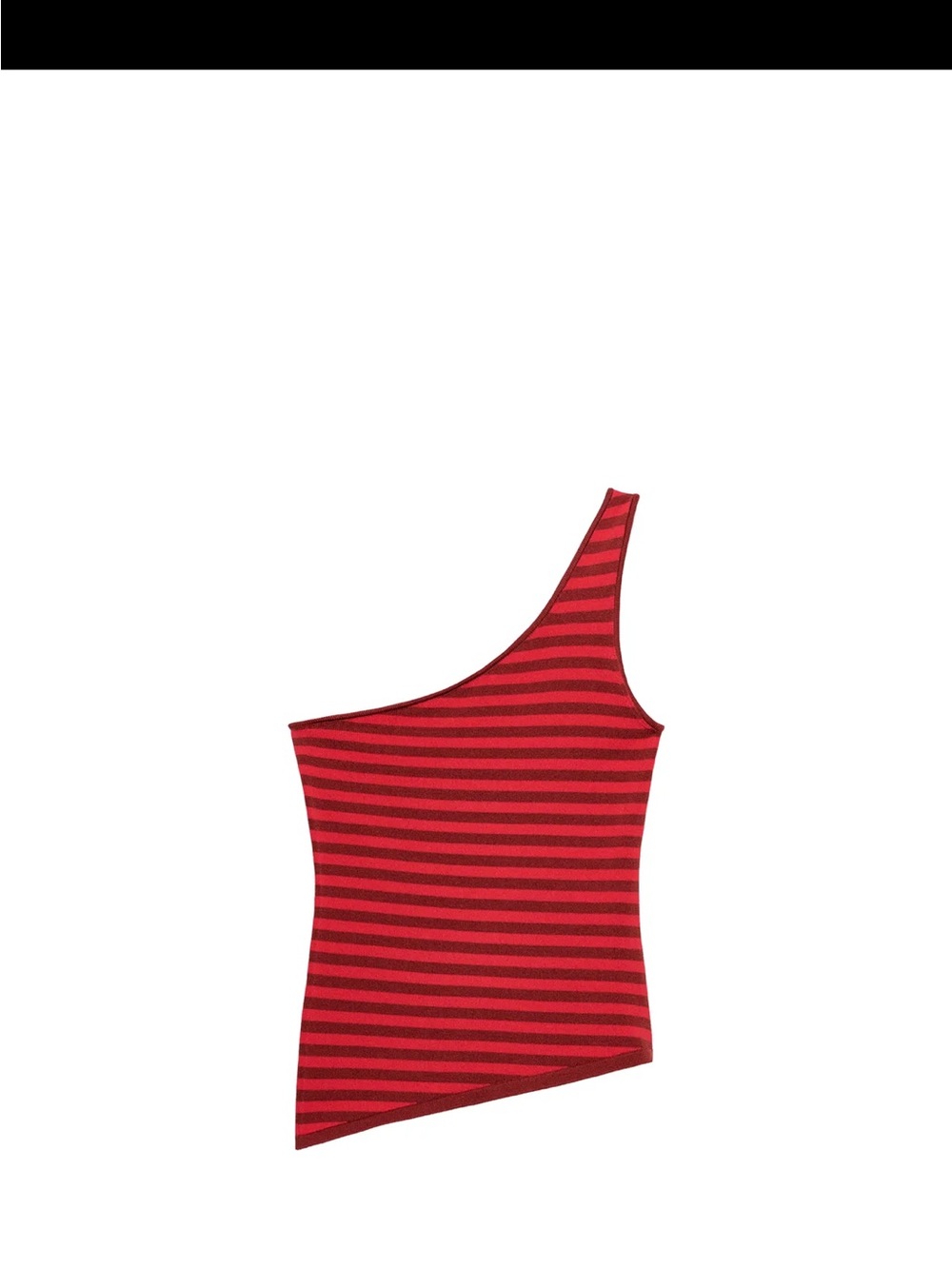 Zara One-Shoulder Striped Tank